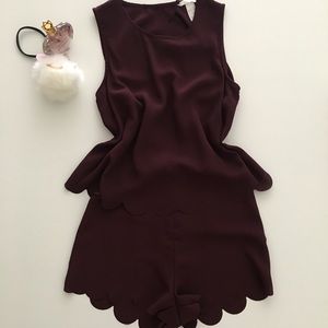 Burgendy Jumpsuit Size 2